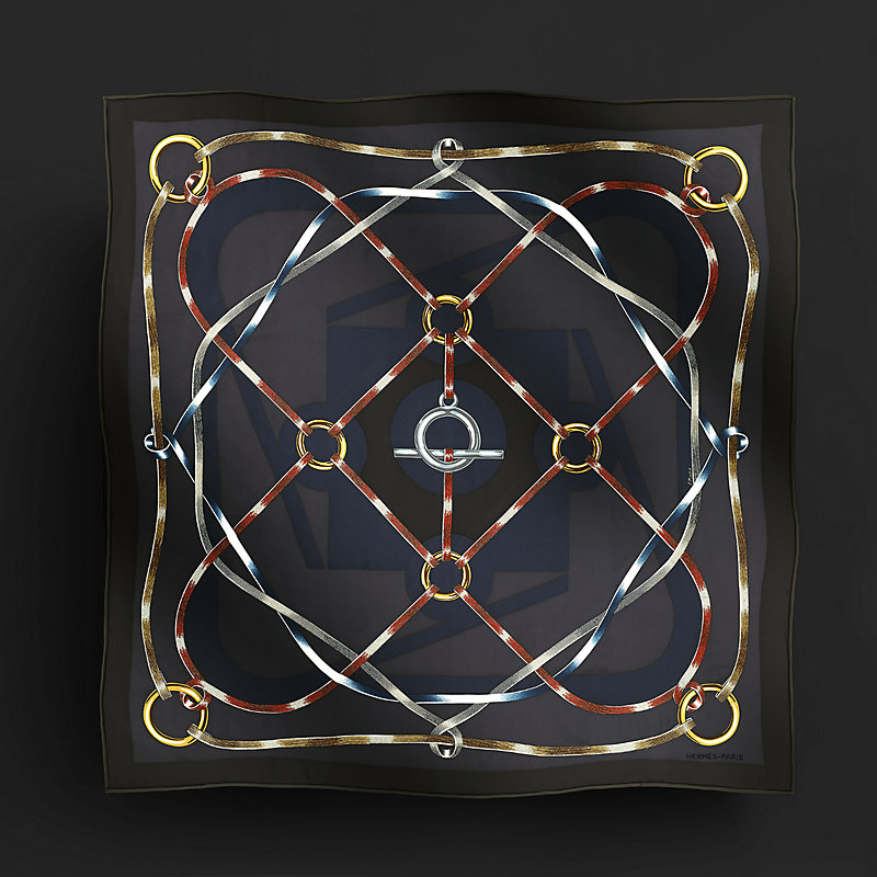 Figure artistique Exceptional embroidered scarf 90 | Hermès USA